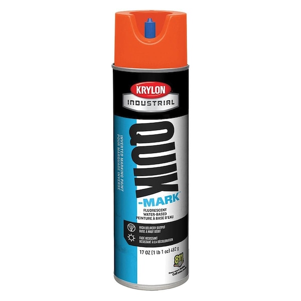 Krylon Quik-Mark Water-Based Inverted Marking Paint, 12PK A03650004 - main